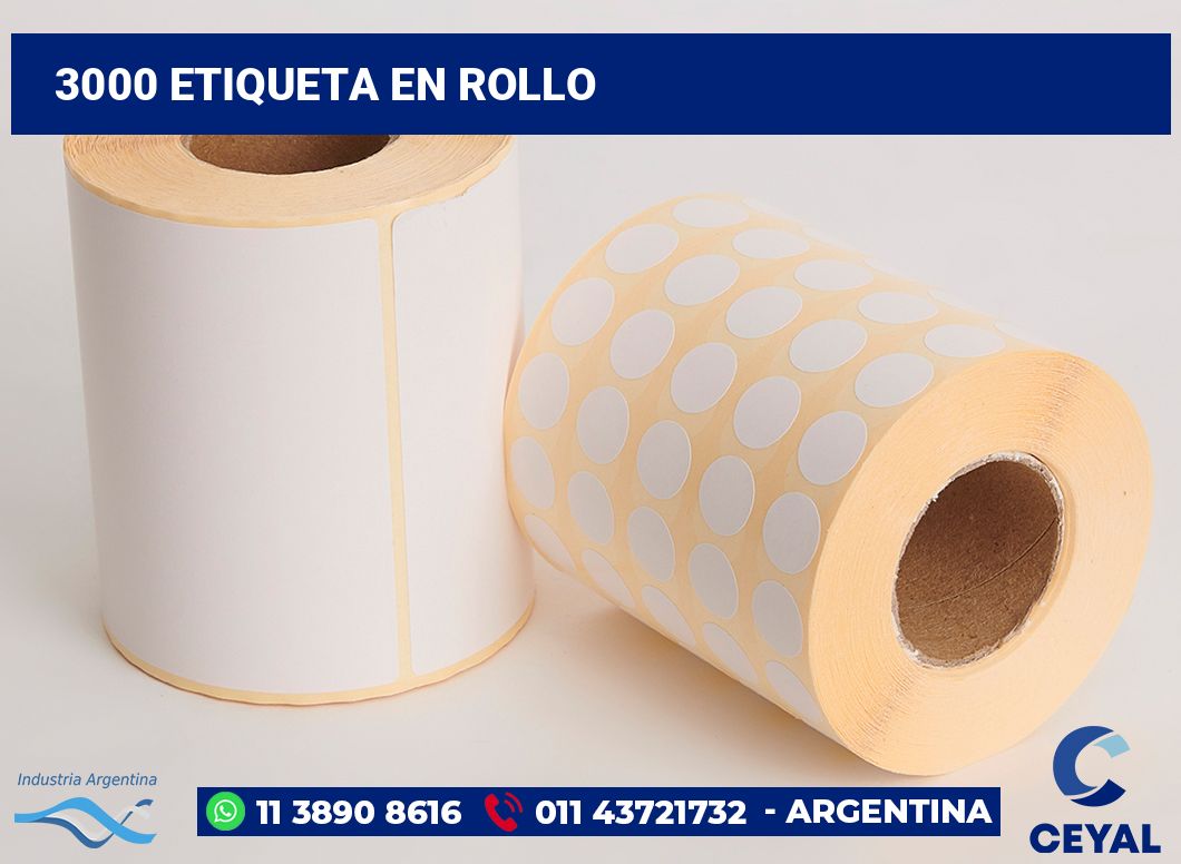 3000 Etiqueta en rollo