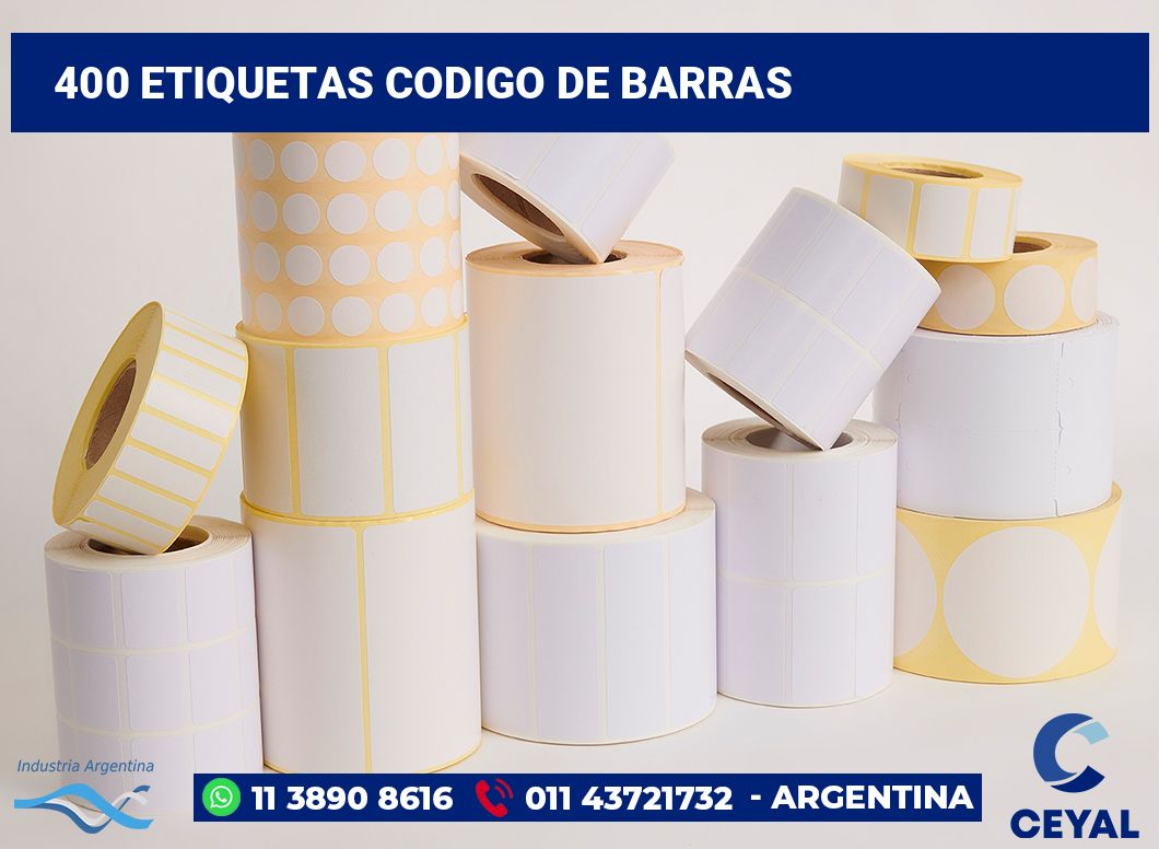400 Etiquetas codigo de barras