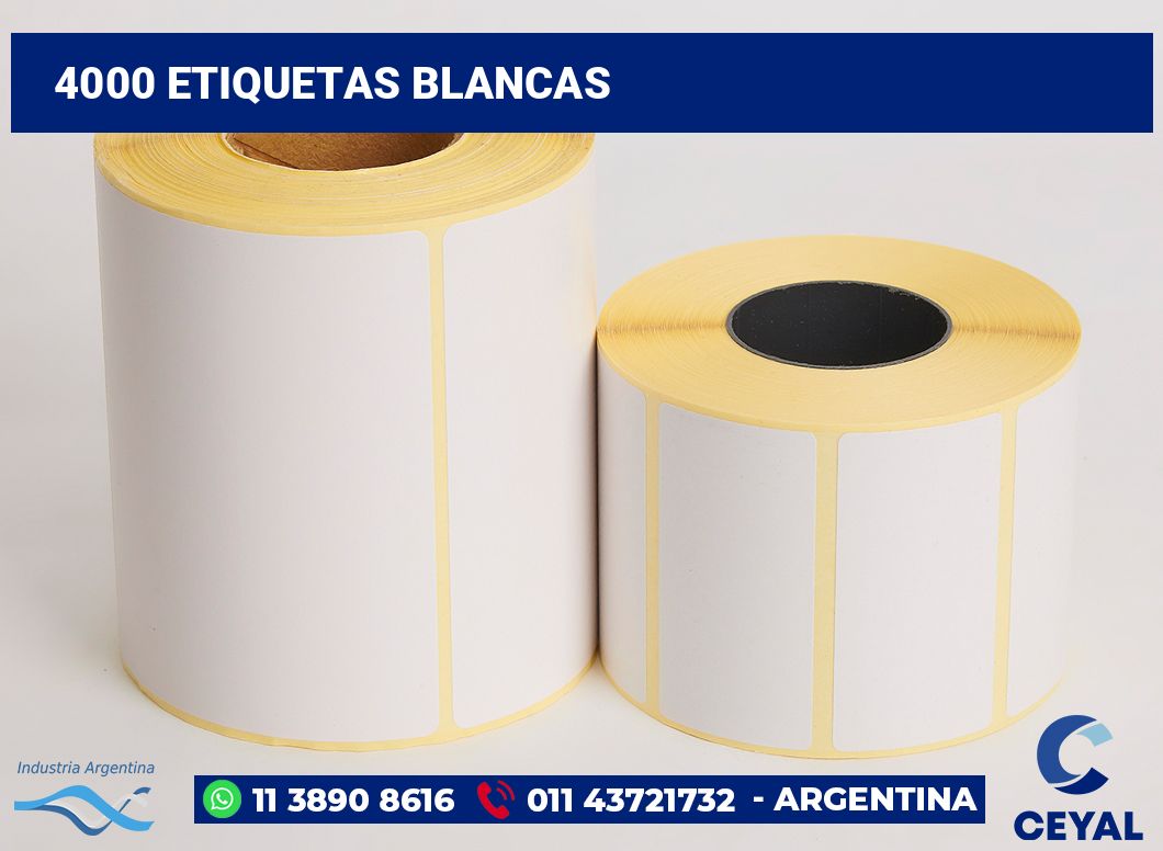 4000 Etiquetas blancas