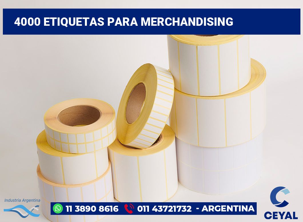 4000 Etiquetas para merchandising