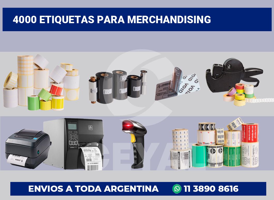 4000 Etiquetas para merchandising