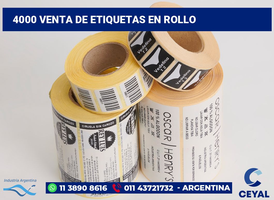 4000 Venta de etiquetas en rollo