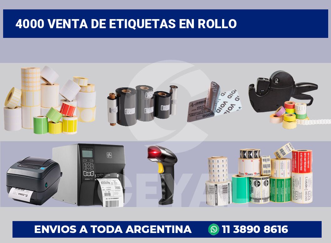 4000 Venta de etiquetas en rollo