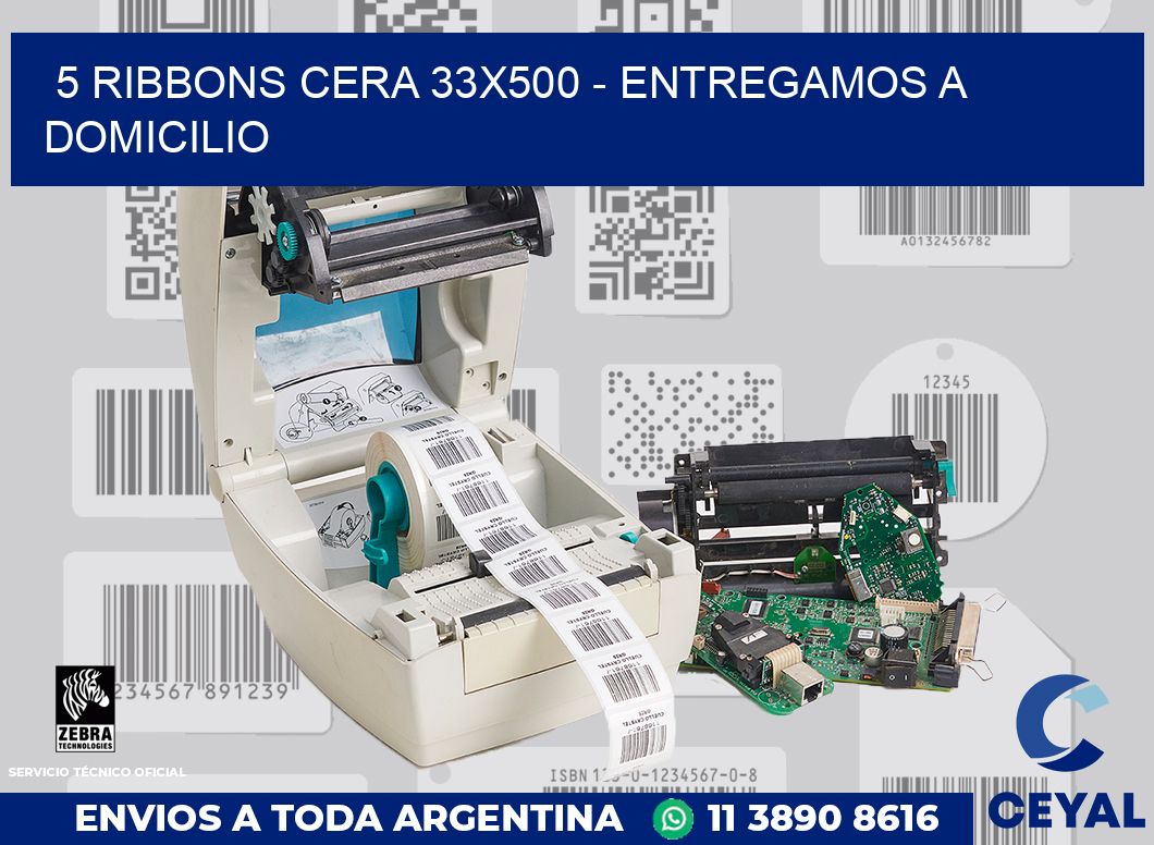 5 Ribbons cera 33x500 - entregamos a domicilio