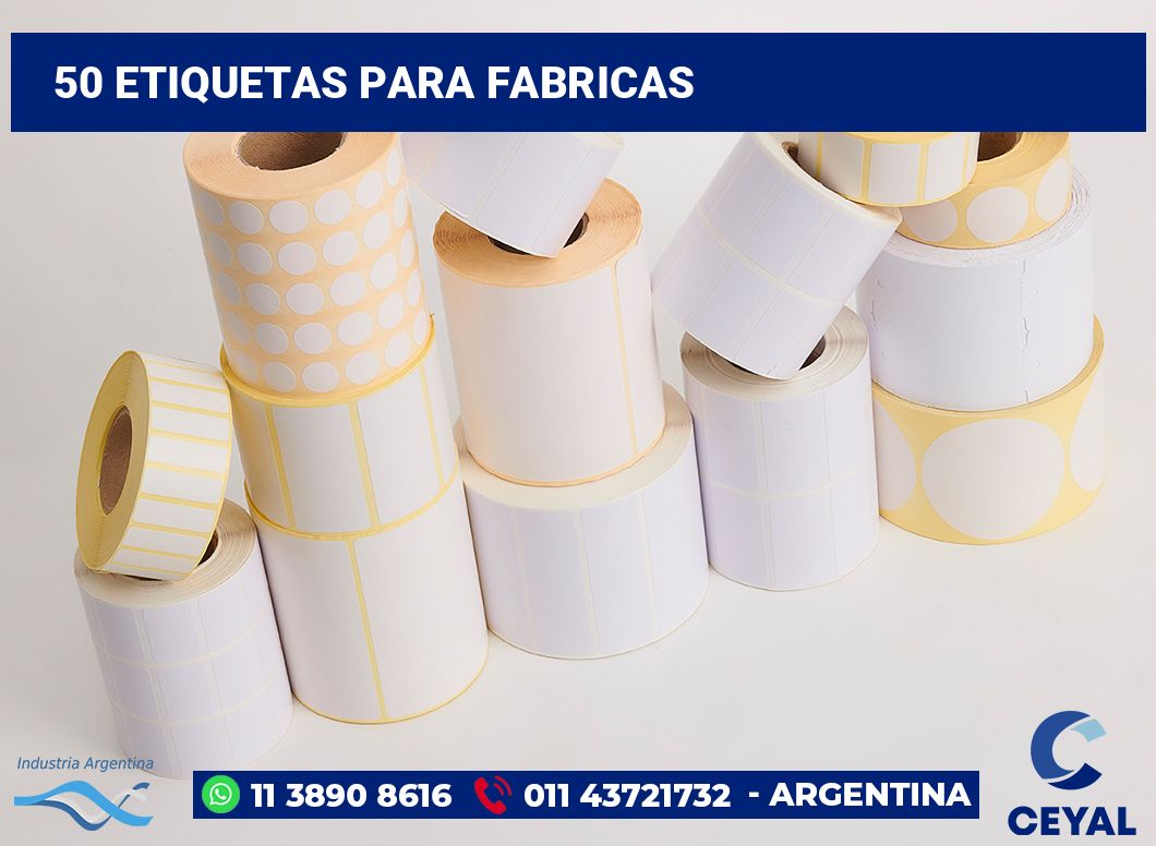 50 Etiquetas para fabricas