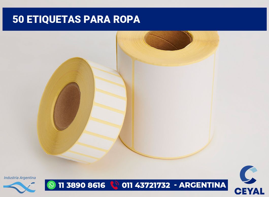 50 Etiquetas para ropa