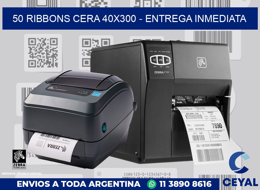 50 Ribbons cera 40x300 - Entrega inmediata
