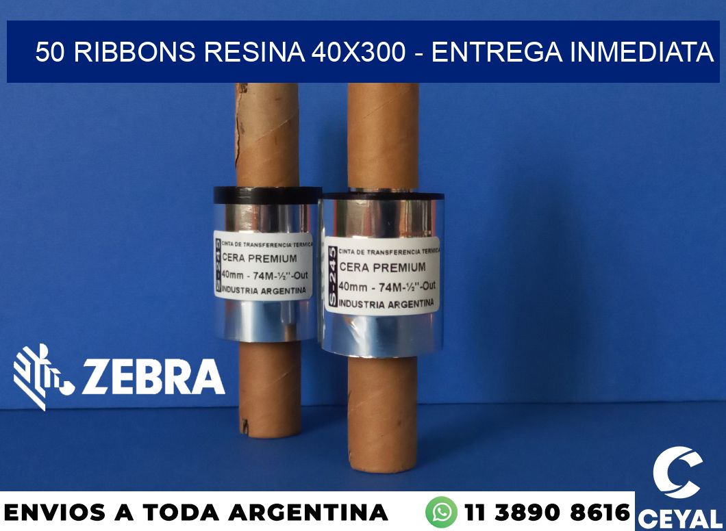 50 Ribbons resina 40x300 - Entrega inmediata