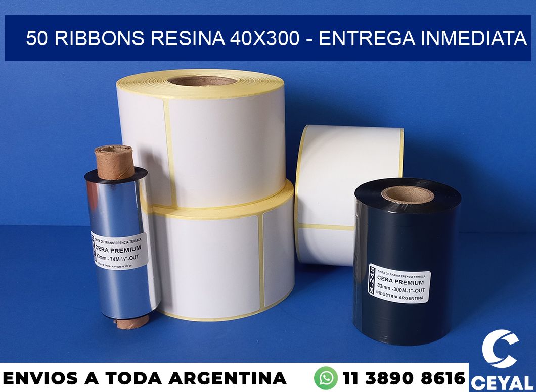 50 Ribbons resina 40×300 – Entrega inmediata