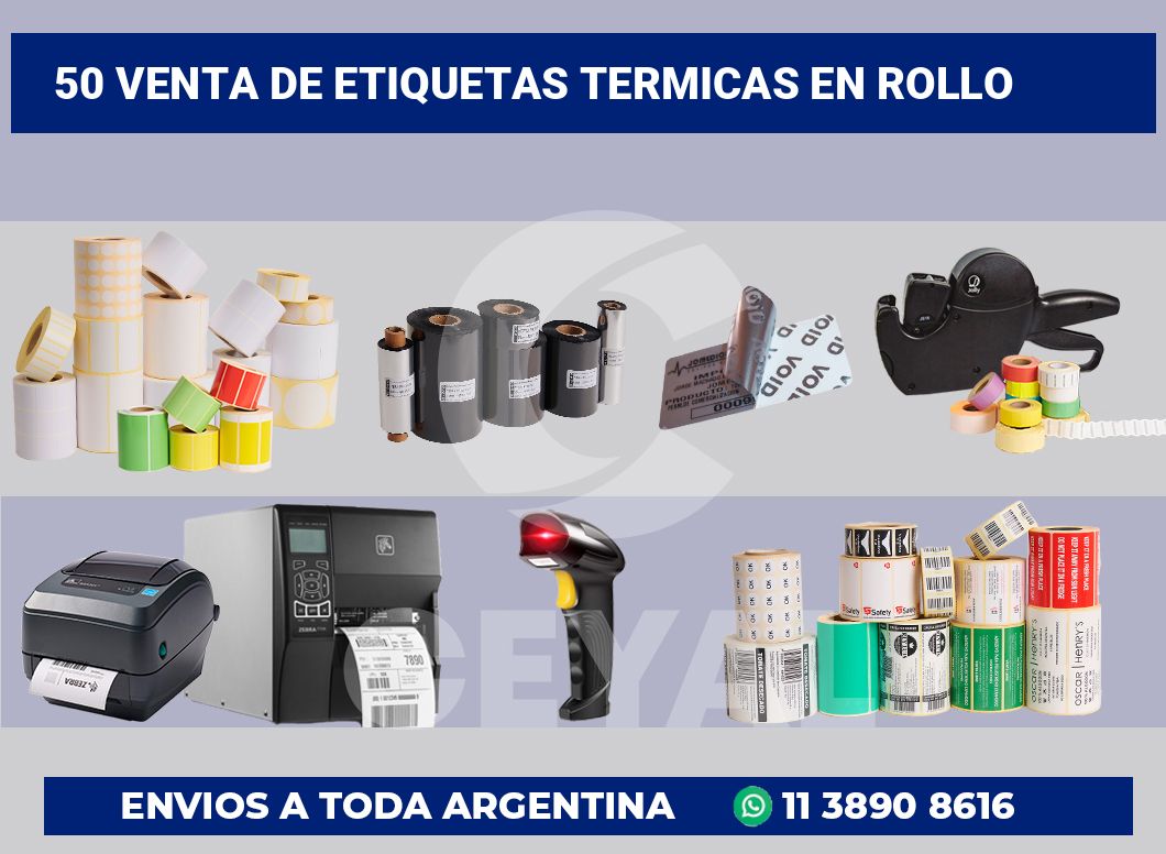 50 Venta de etiquetas termicas en rollo