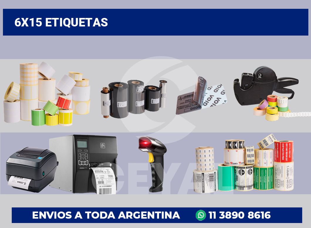 6×15 Etiquetas