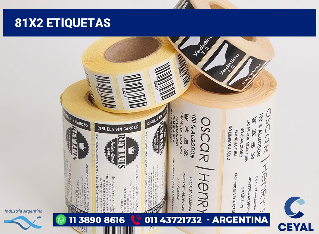 81x2 Etiquetas