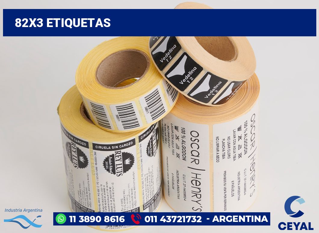 82x3 Etiquetas