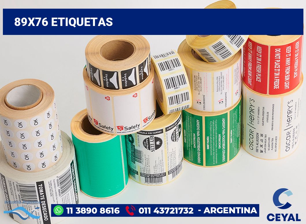 89x76 Etiquetas