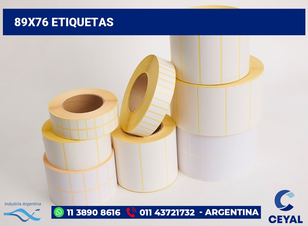 89×76 Etiquetas