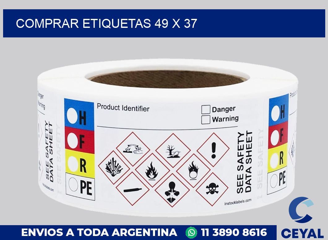 Comprar etiquetas 49 x 37