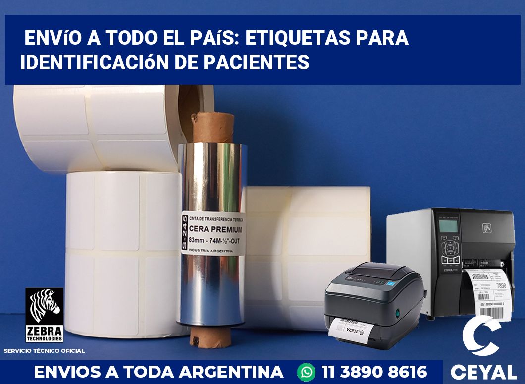 Envío a Todo el País: Etiquetas para Identificación de Pacientes