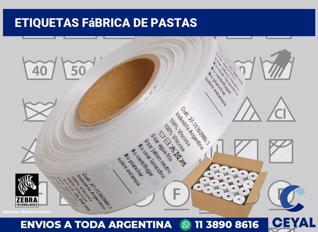 Etiquetas Fábrica de pastas