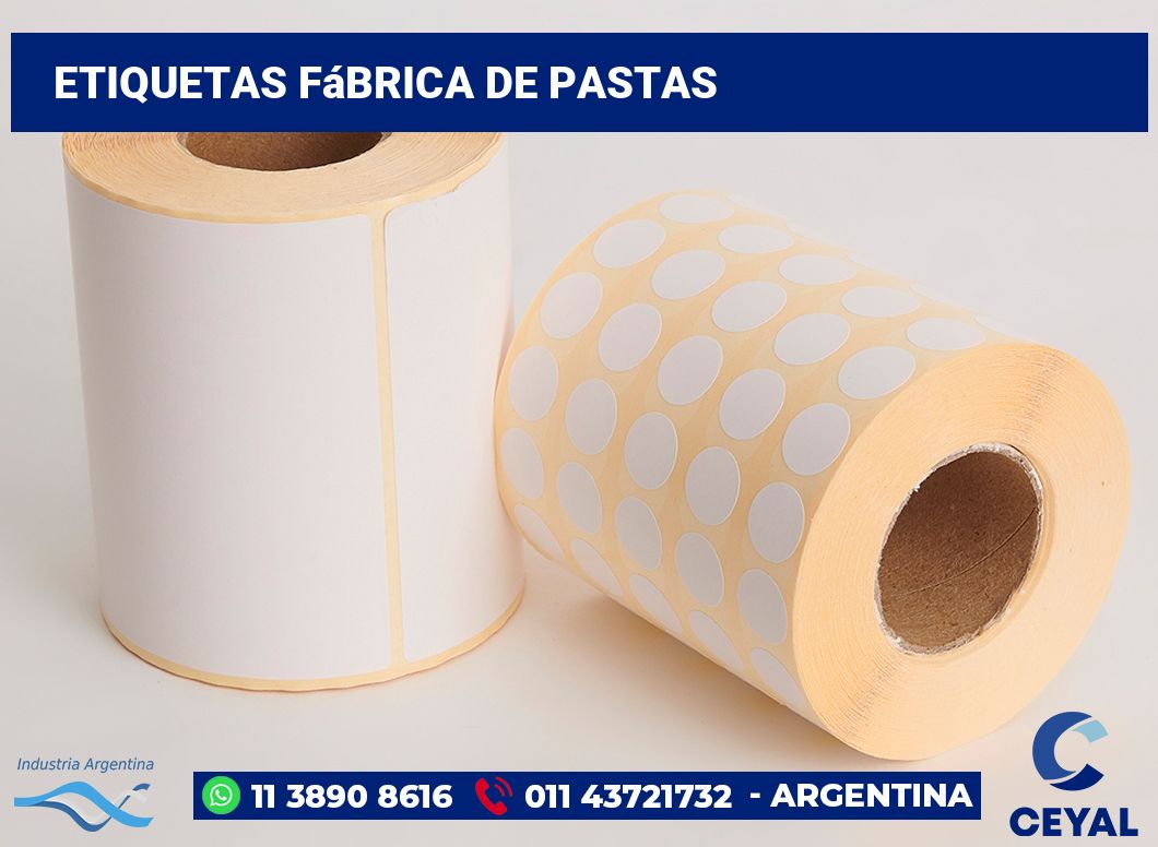 Etiquetas Fábrica de pastas