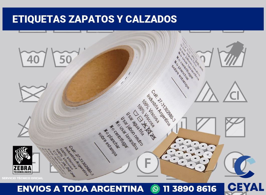 Etiquetas Zapatos y calzados