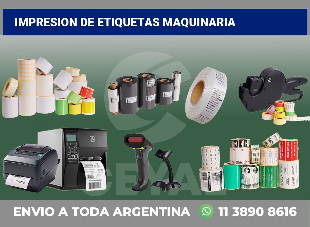 Impresion de etiquetas Maquinaria