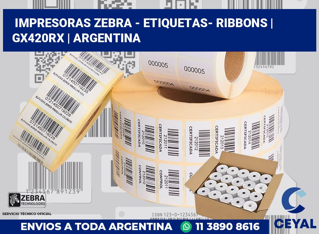 Impresoras Zebra - Etiquetas- Ribbons | GX420Rx | Argentina