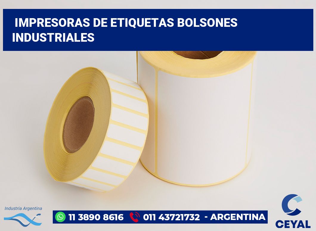 Impresoras de etiquetas Bolsones industriales