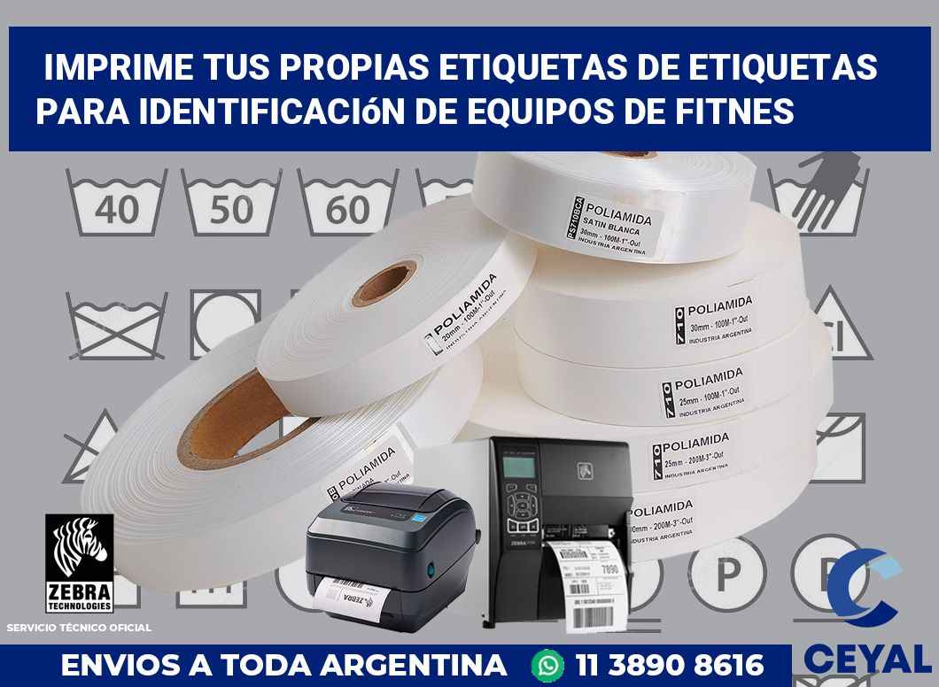 Imprime tus Propias Etiquetas de Etiquetas para Identificación de Equipos de Fitnes