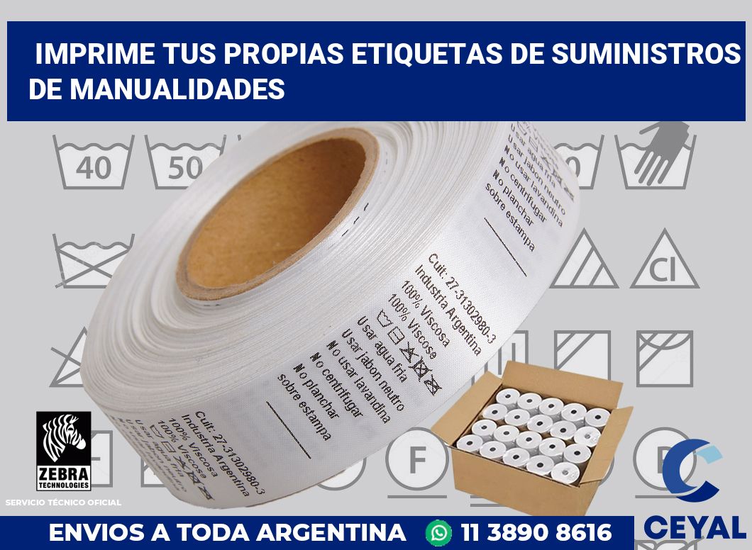 Imprime tus Propias Etiquetas de Suministros de Manualidades