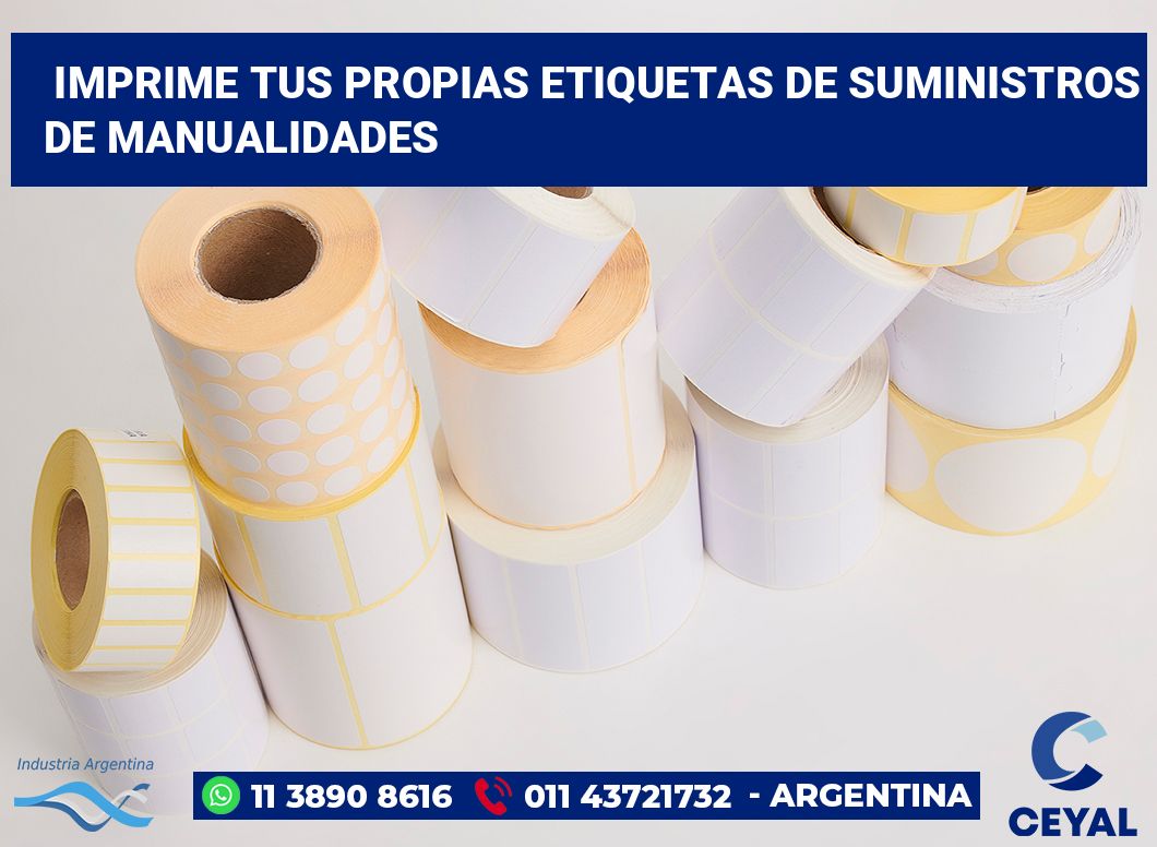 Imprime tus Propias Etiquetas de Suministros de Manualidades
