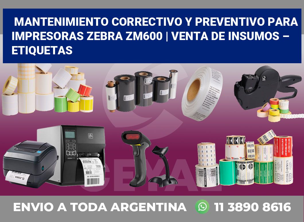 Mantenimiento correctivo y preventivo para impresoras Zebra ZM600 | Venta de insumos – Etiquetas