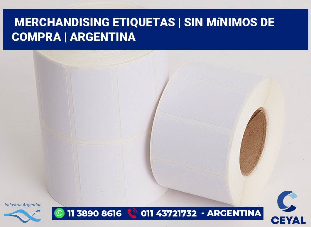 Merchandising etiquetas | Sin mínimos de compra | Argentina