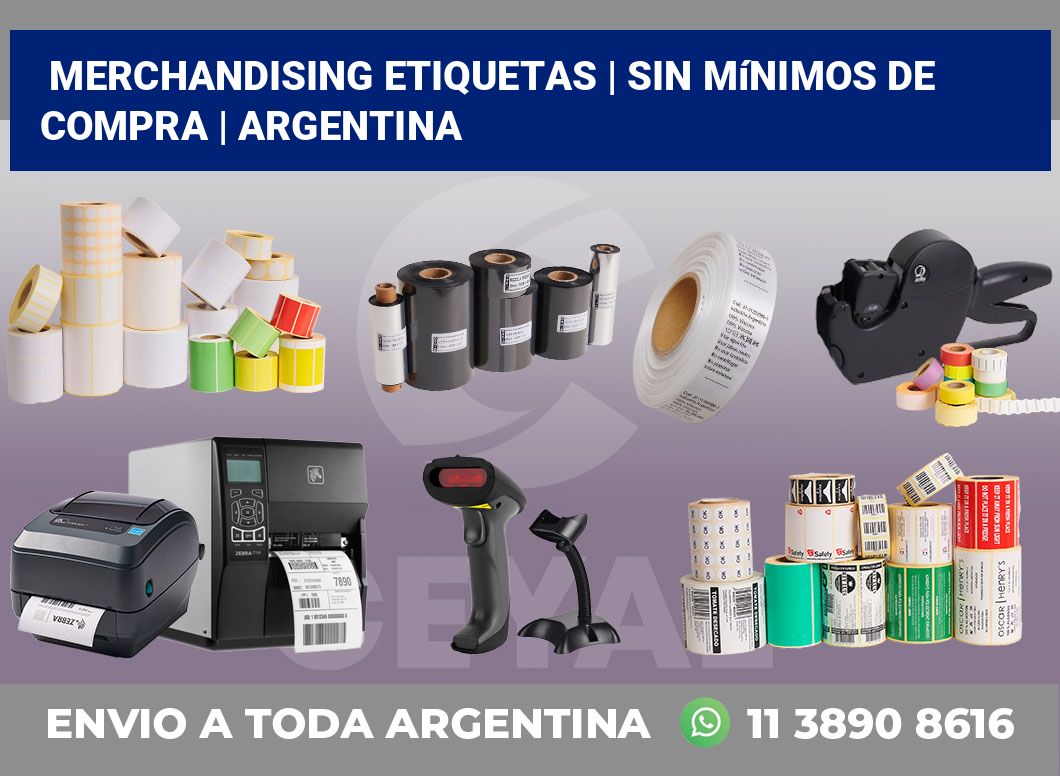 Merchandising etiquetas | Sin mínimos de compra | Argentina