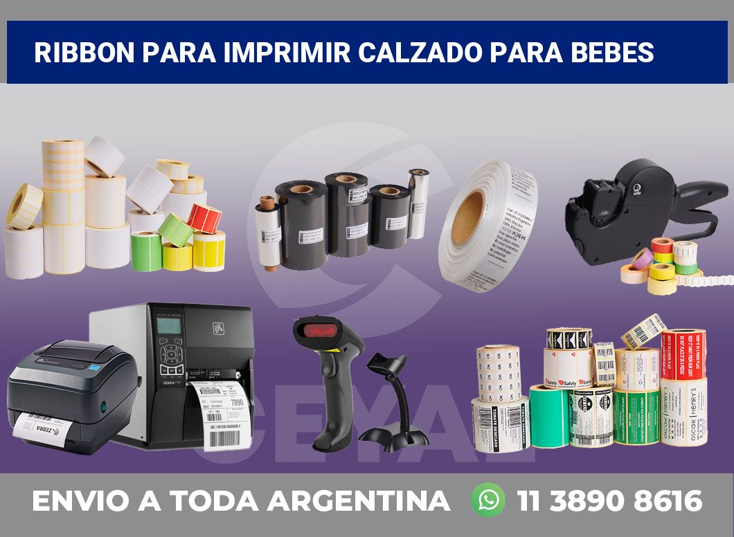 Ribbon para imprimir Calzado para bebes