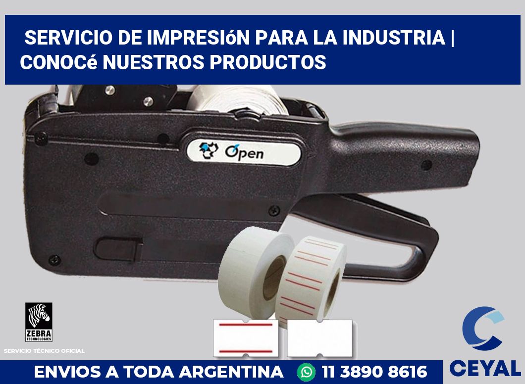 Servicio de impresión para la industria | Conocé nuestros productos