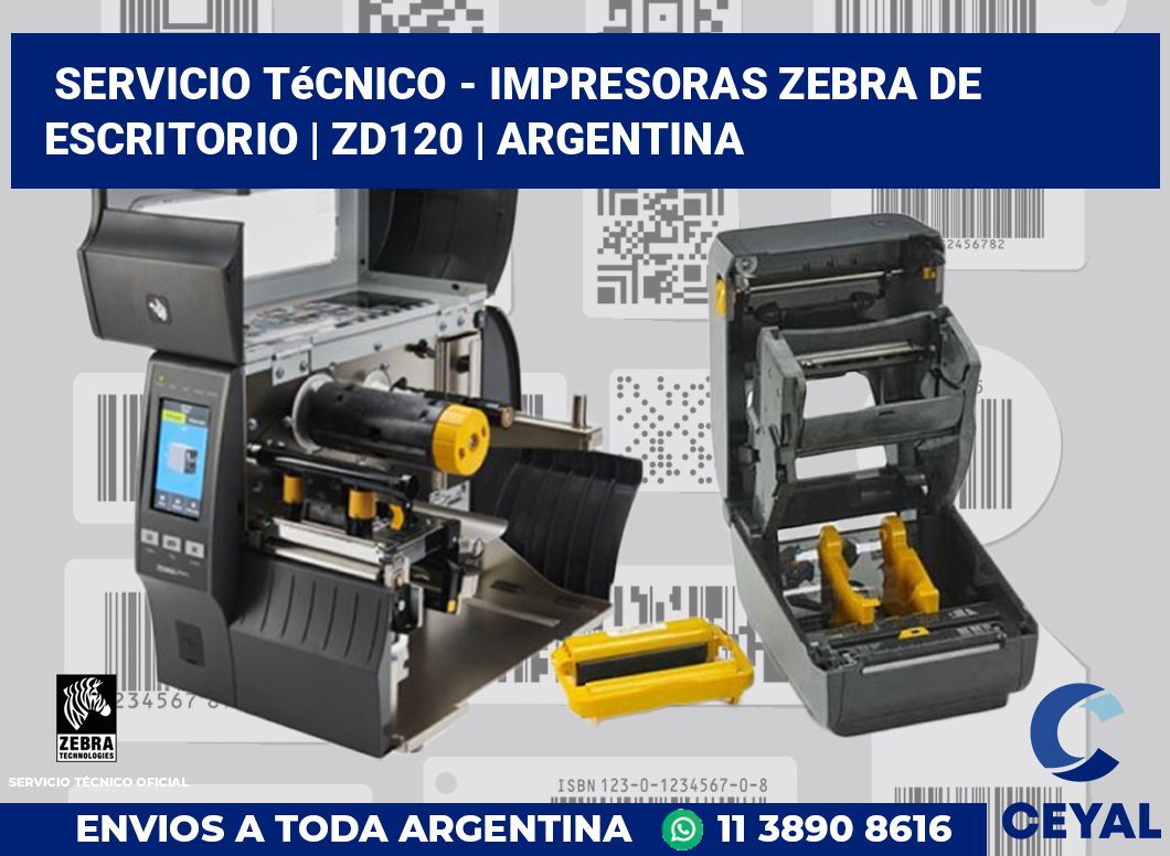 Servicio técnico - Impresoras Zebra de escritorio | ZD120 | Argentina