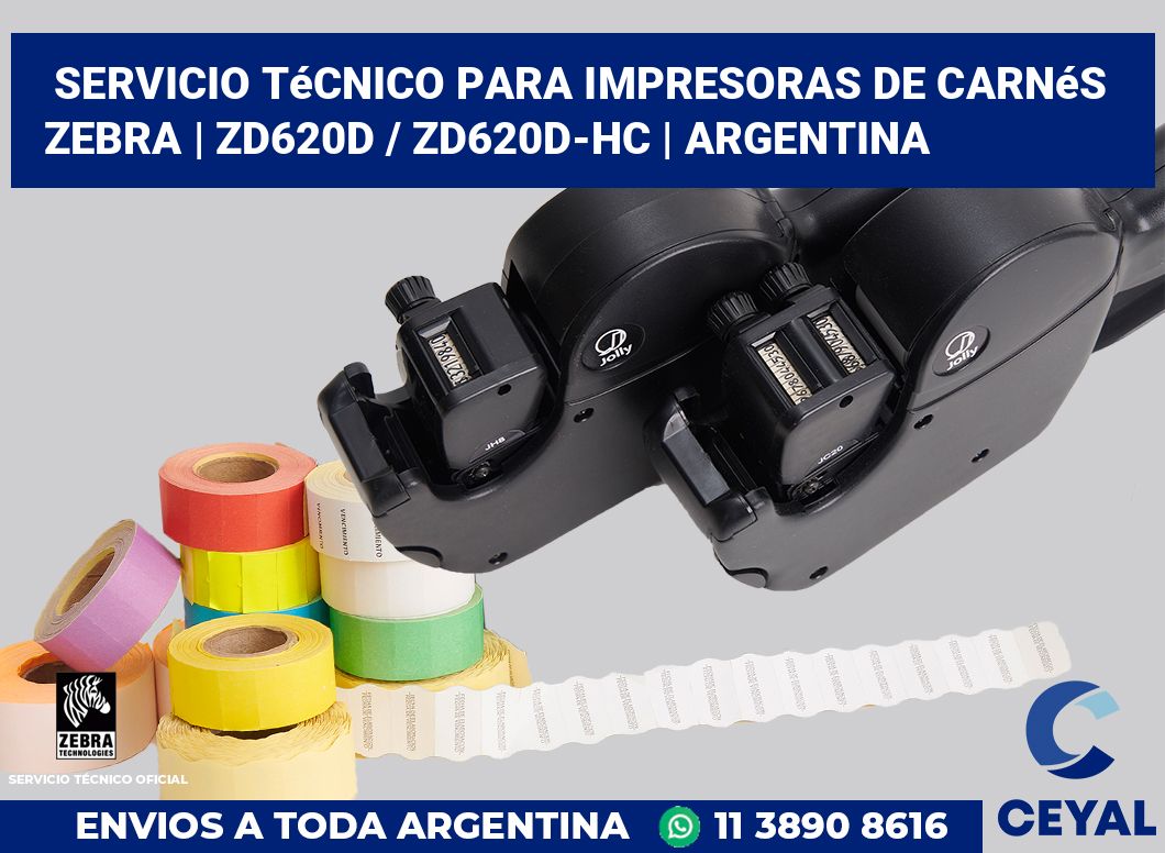 Servicio técnico para Impresoras de carnés ZEBRA | ZD620d / ZD620d‑HC | Argentina