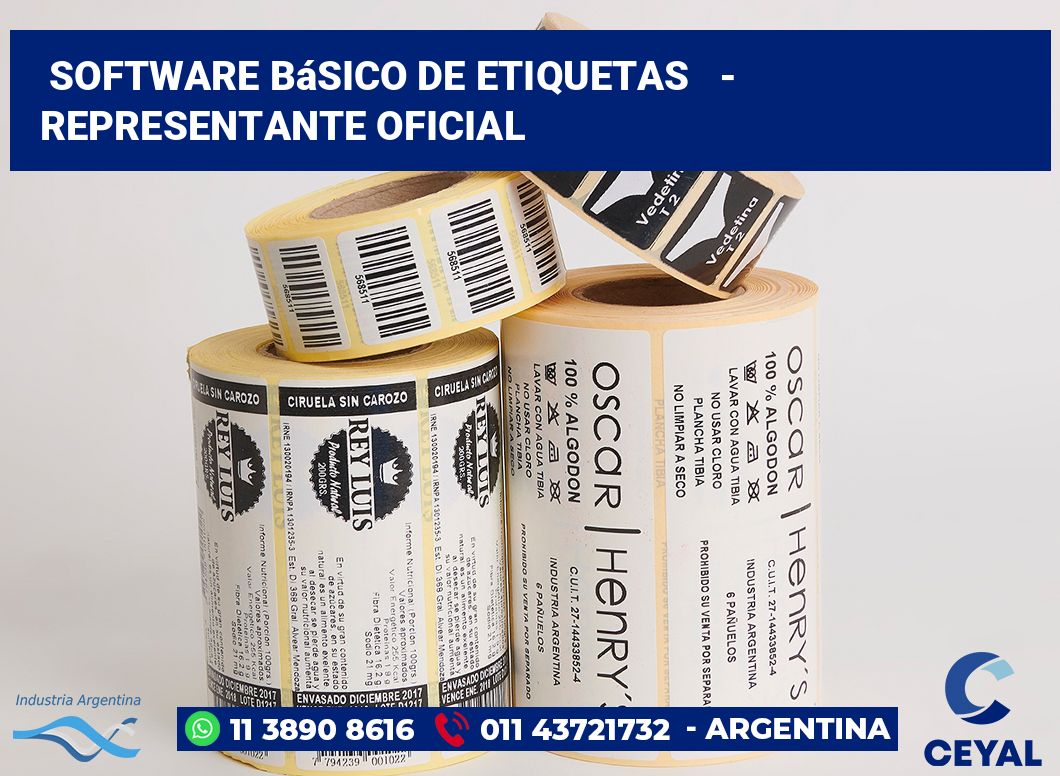 Software básico de etiquetas   - Representante oficial