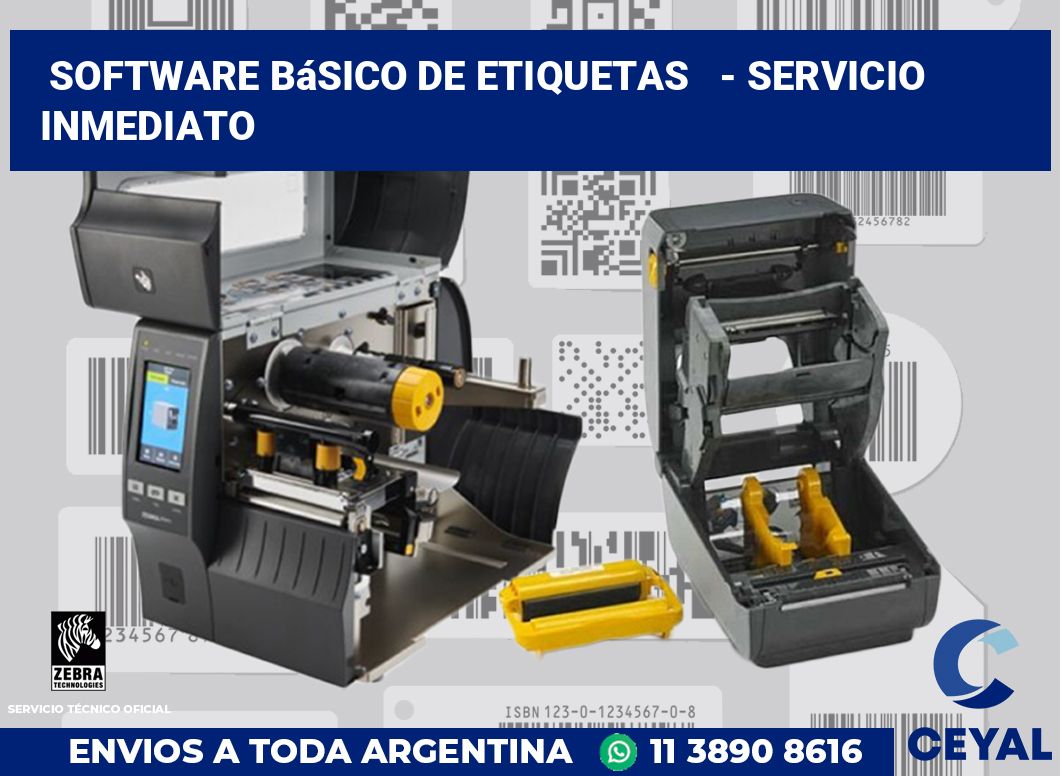 Software básico de etiquetas - Servicio inmediato