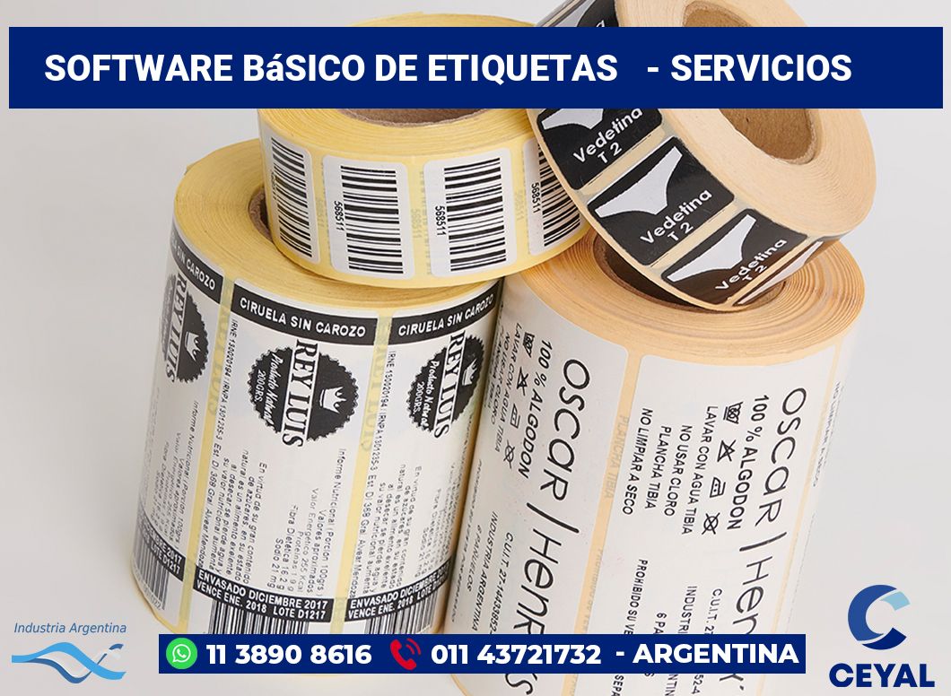 Software básico de etiquetas - Servicios