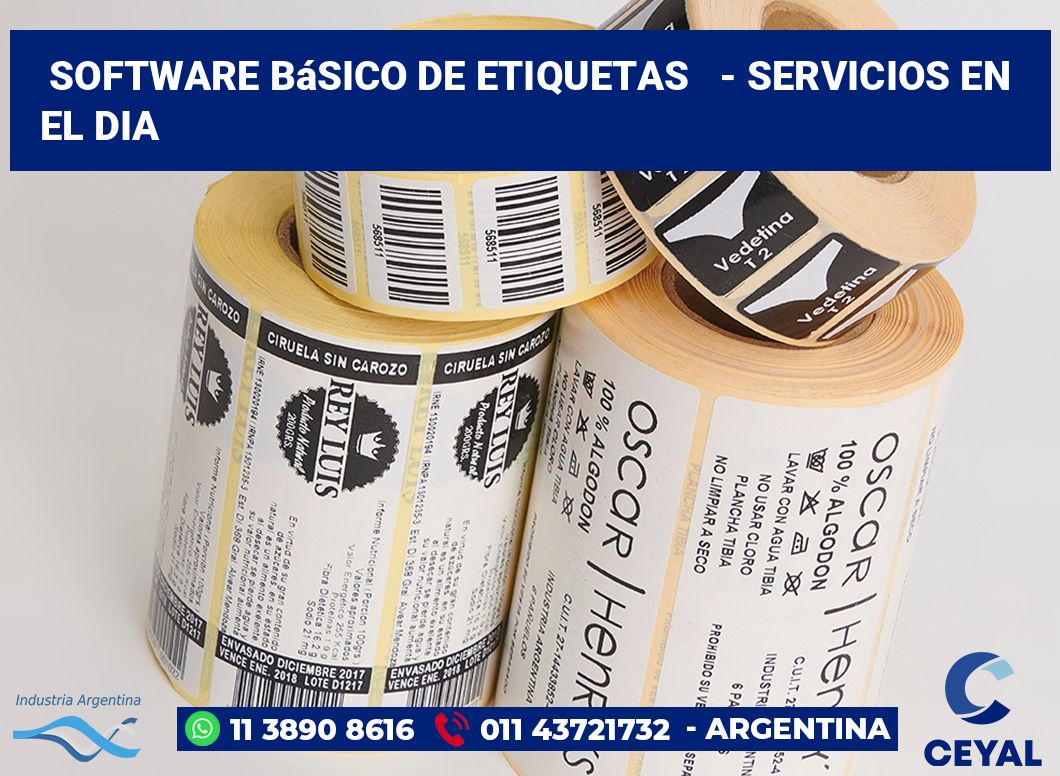 Software básico de etiquetas - Servicios en el dia
