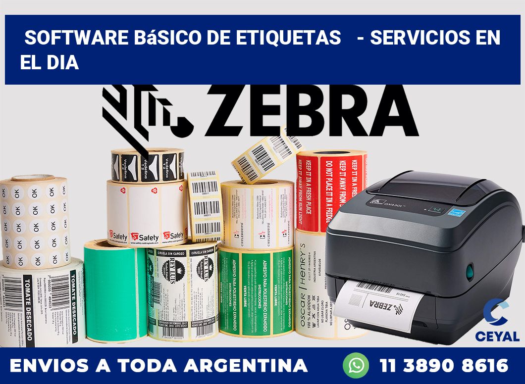 Software básico de etiquetas   – Servicios en el dia