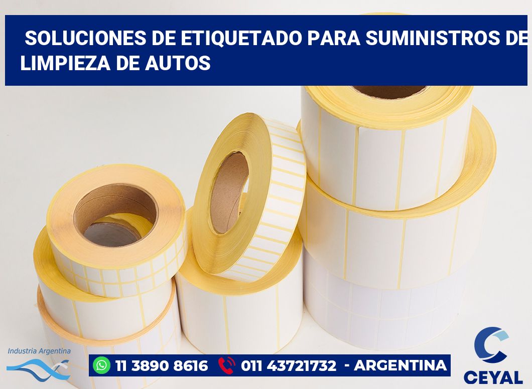 Soluciones de Etiquetado para Suministros de Limpieza de Autos