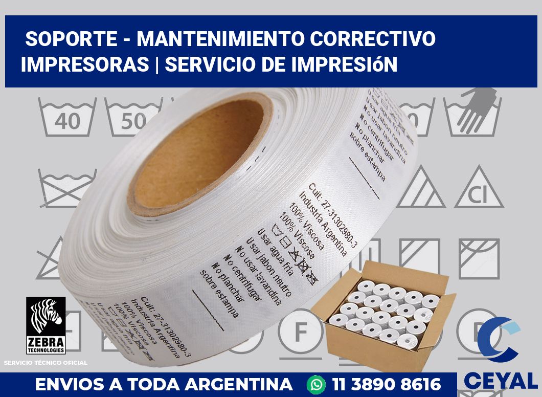 Soporte - Mantenimiento correctivo impresoras | Servicio de impresión