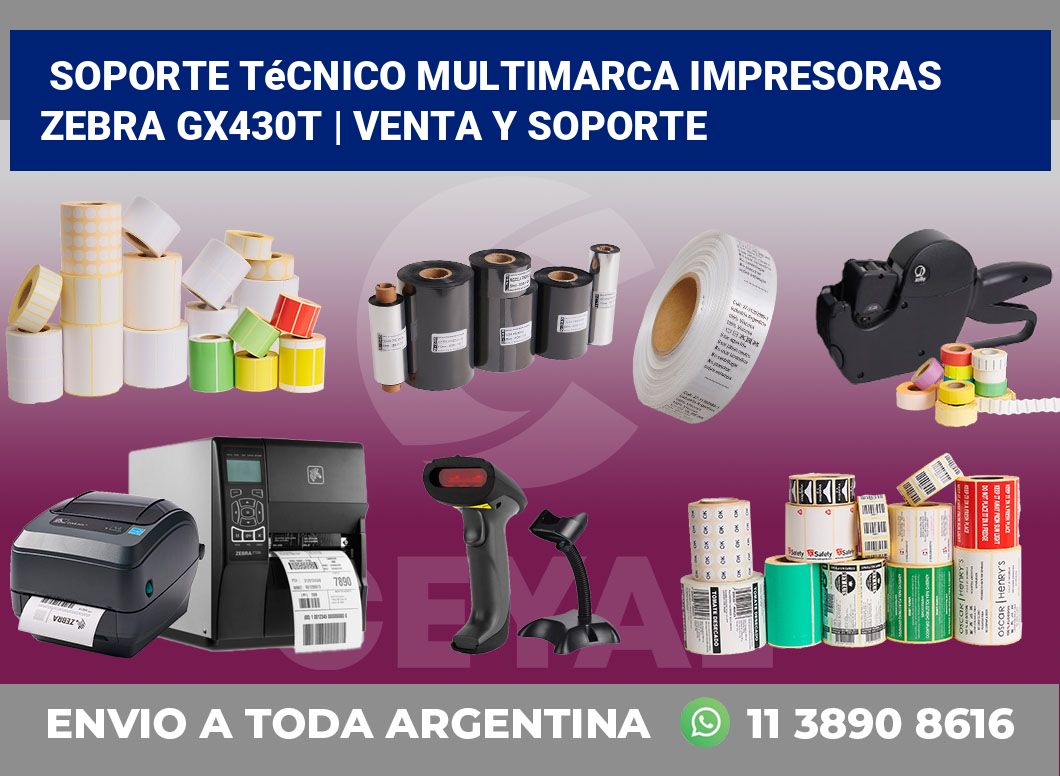 Soporte técnico multimarca impresoras Zebra GX430t | Venta y soporte