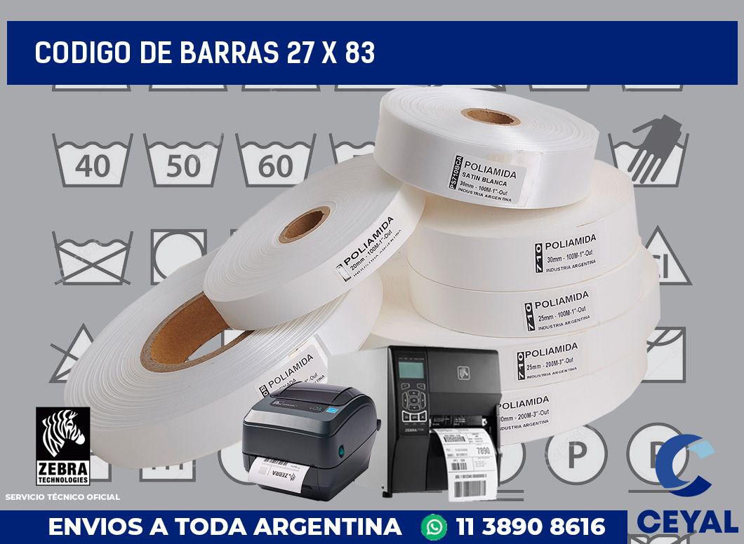 codigo de barras 27 x 83