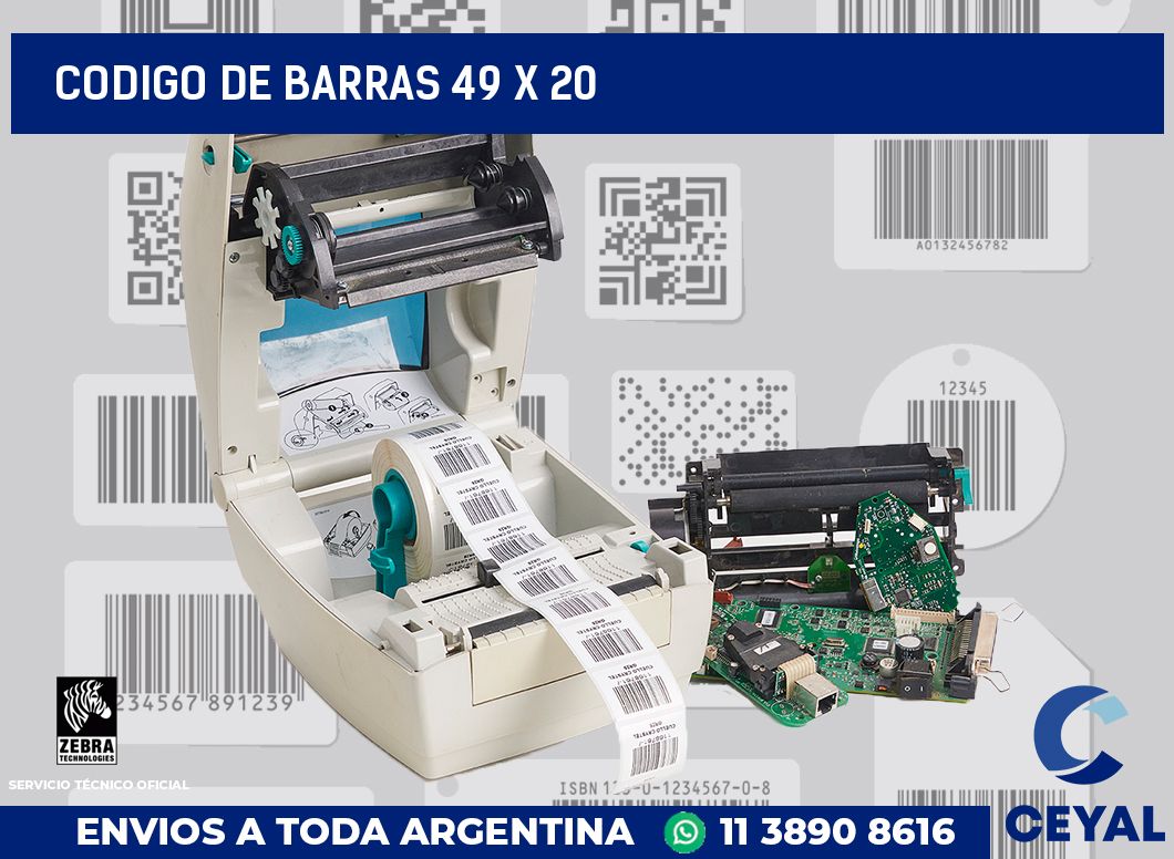 codigo de barras 49 x 20