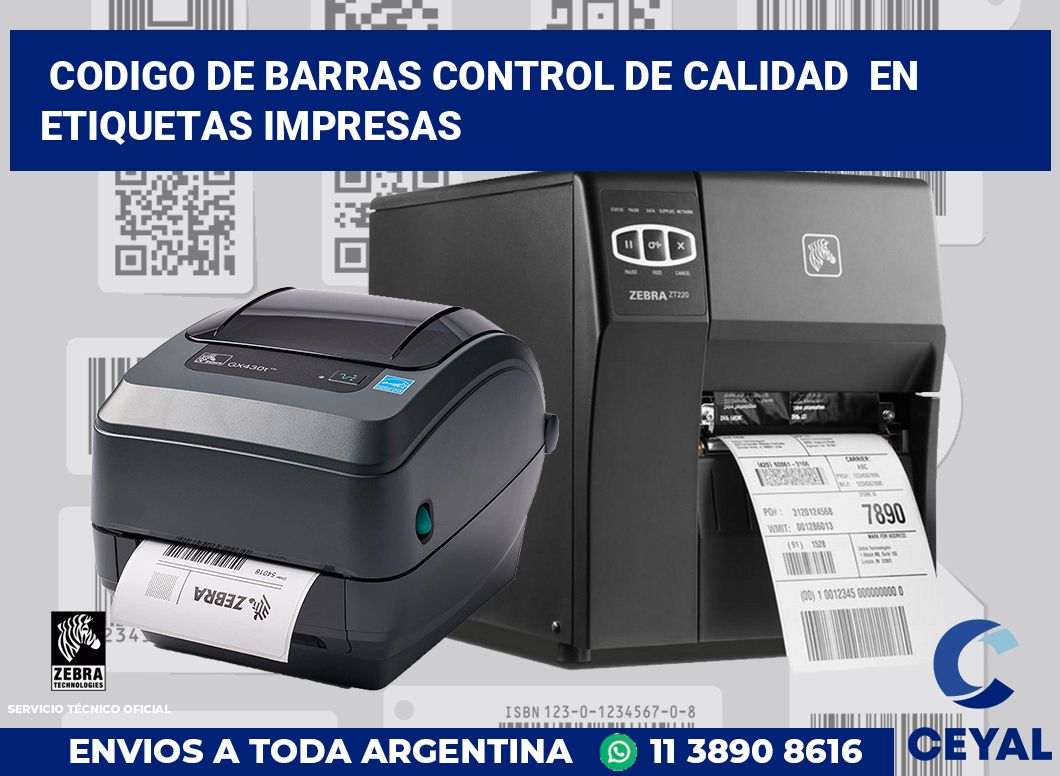 codigo de barras control de calidad  en etiquetas impresas