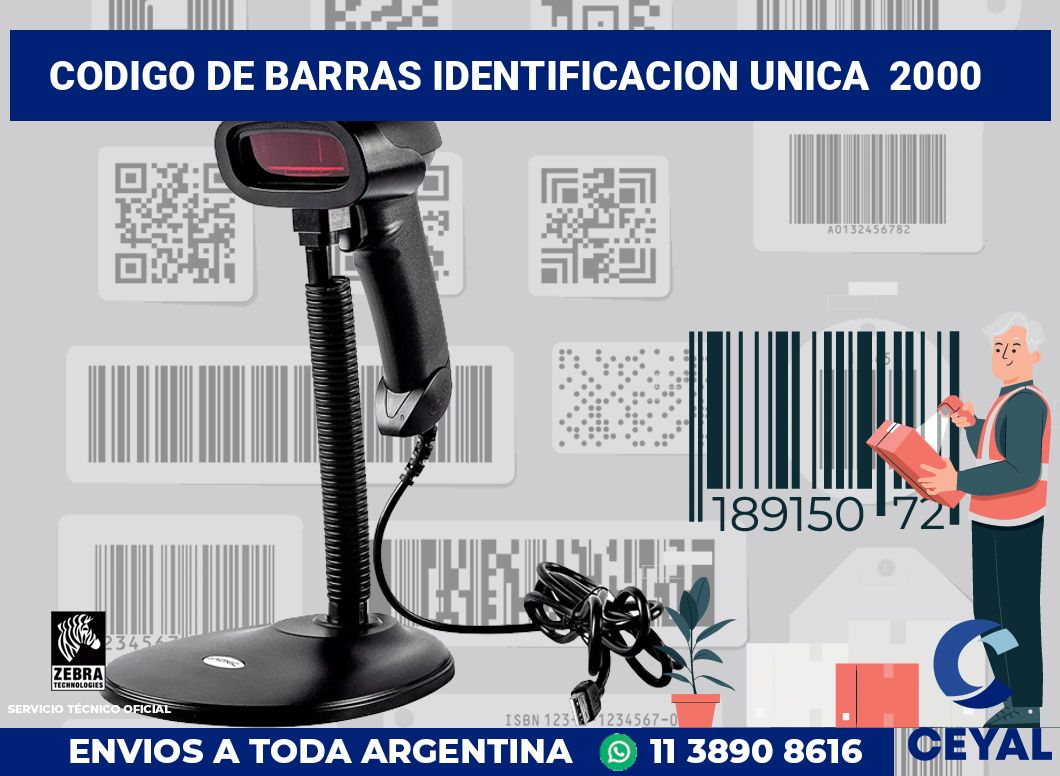 codigo de barras identificacion unica  2000