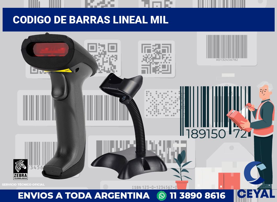 codigo de barras lineal mil